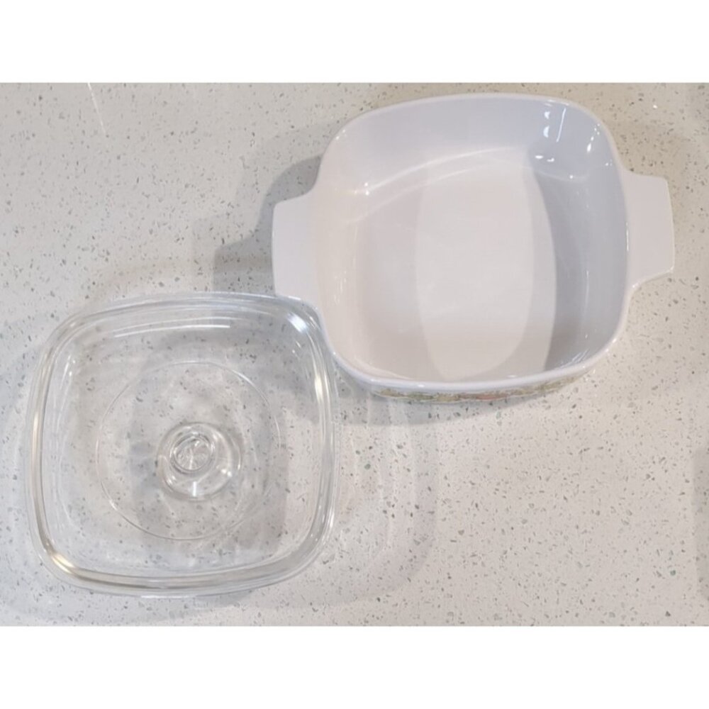 Vintage Corning Ware Spice of Life L’Echalote A-1-B 1Qt Dish Lid Metal Trivet - Picture 5 of 16